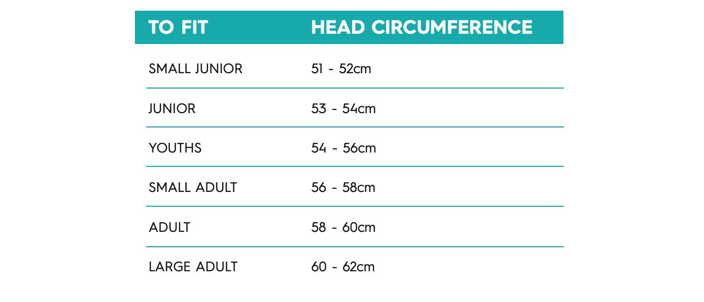 Helmet size guide discount child