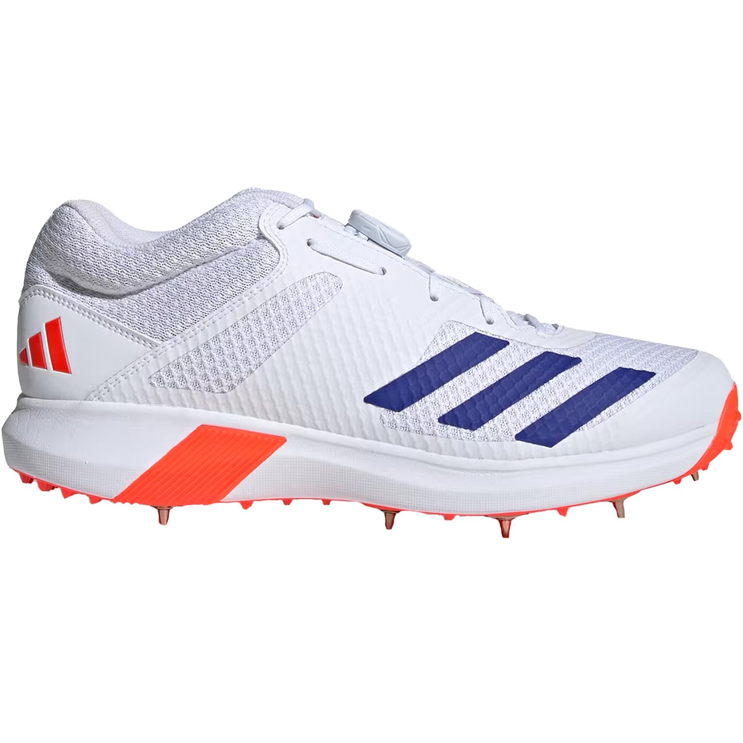 AdiPower Vector Mid Spike Shoes White Blue Red Shoes Cricket Express Adidas 2024 25